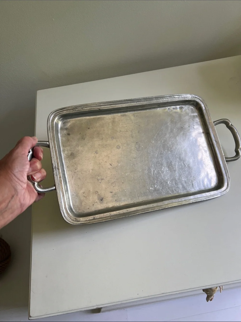 WILLIAMS-Sonoma Handmade in Italy Pewter Tray